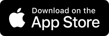 Text advert in white: Download on the App Store with a stylized Apple logo on a black background.